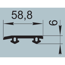 Ущільнювач для залізничного транспорту 58,8х6 мм  P-038-11