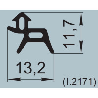 Ущільнювач склопакета 13,2х11,7 мм  К 009