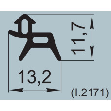 Ущільнювач склопакета 13,2х11,7 мм  К 009