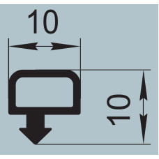 Ущільнювач для залізничного транспорту 10х10 мм  P-059-08