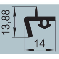 Ущільнювач для залізничного транспорту 13,88х14 мм  P-061-08
