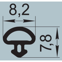 Seal for railway transport 8.2x7.8 mm P-039-06