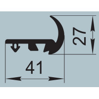 Ущільнювач для залізничного транспорту 41х27 мм  P-022-04