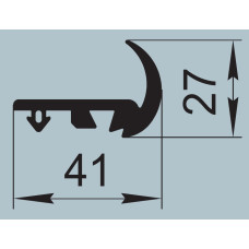 Ущільнювач для залізничного транспорту 41х27 мм  P-022-04