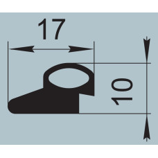 Ущільнювач для залізничного транспорту 17х10 мм  P-011-03