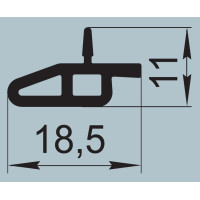 Ущільнювач для залізничного транспорту 18,5х11 мм  P-043-06