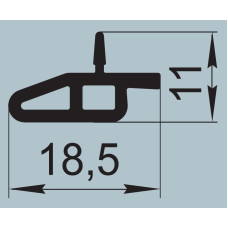 Ущільнювач для залізничного транспорту 18,5х11 мм  P-043-06