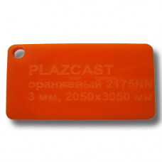 Acrylic (plexiglass) cast 3 mm, orange