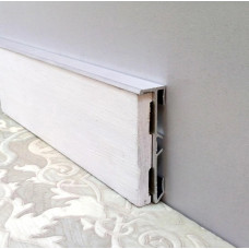 BEST DEAL 2/60 concealed aluminum skirting board, height 60 mm, length 2.5 m