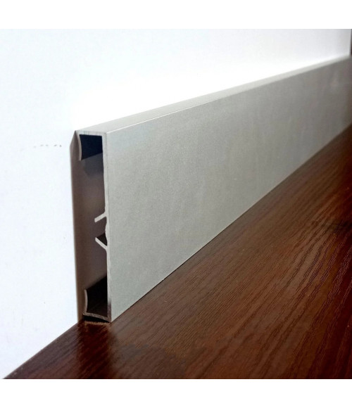 Дизайнерський алюмінієвий плінтус BEST DEAL 1/60 накладний, висота 60 мм, довжина 2,5м