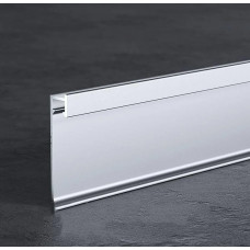 Вбудований алюмінієвий плінтус із LED-підсвічуванням BEST DEAL 5/60 LED срібло матове 60 мм, довжина 2,5м